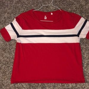 Pacsun Red, white and blue striped Top